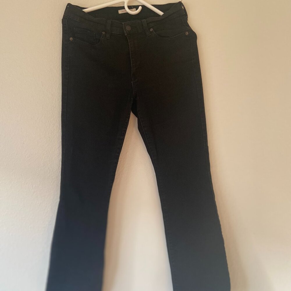 Levi boot cut black jeans size 8